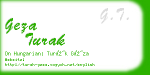 geza turak business card